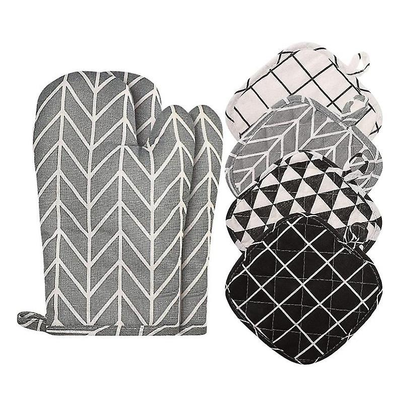 Oven Mitts & Pot Holders Kitchen Microwave Heat Resistant for Cooking