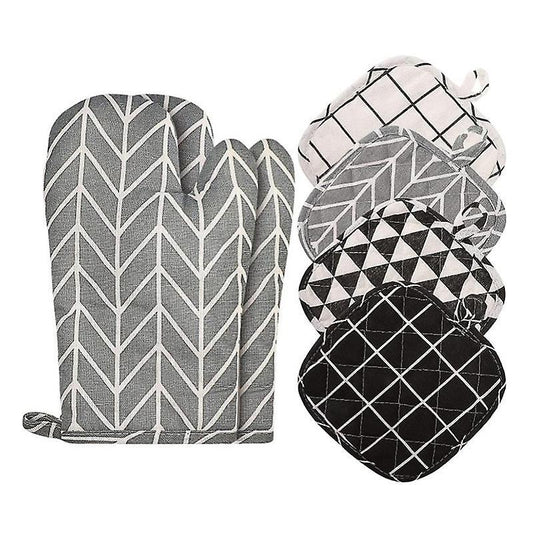 Oven Mitts & Pot Holders Kitchen Microwave Heat Resistant for Cooking