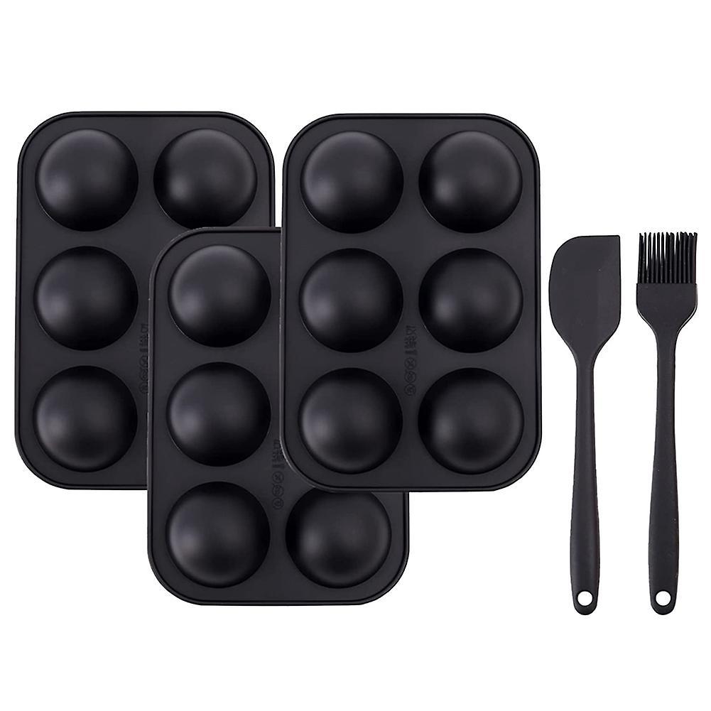 Silicone Mold for Hot Chocolate Bomb 3 Pack 6-cavity Semi Sphere Mold