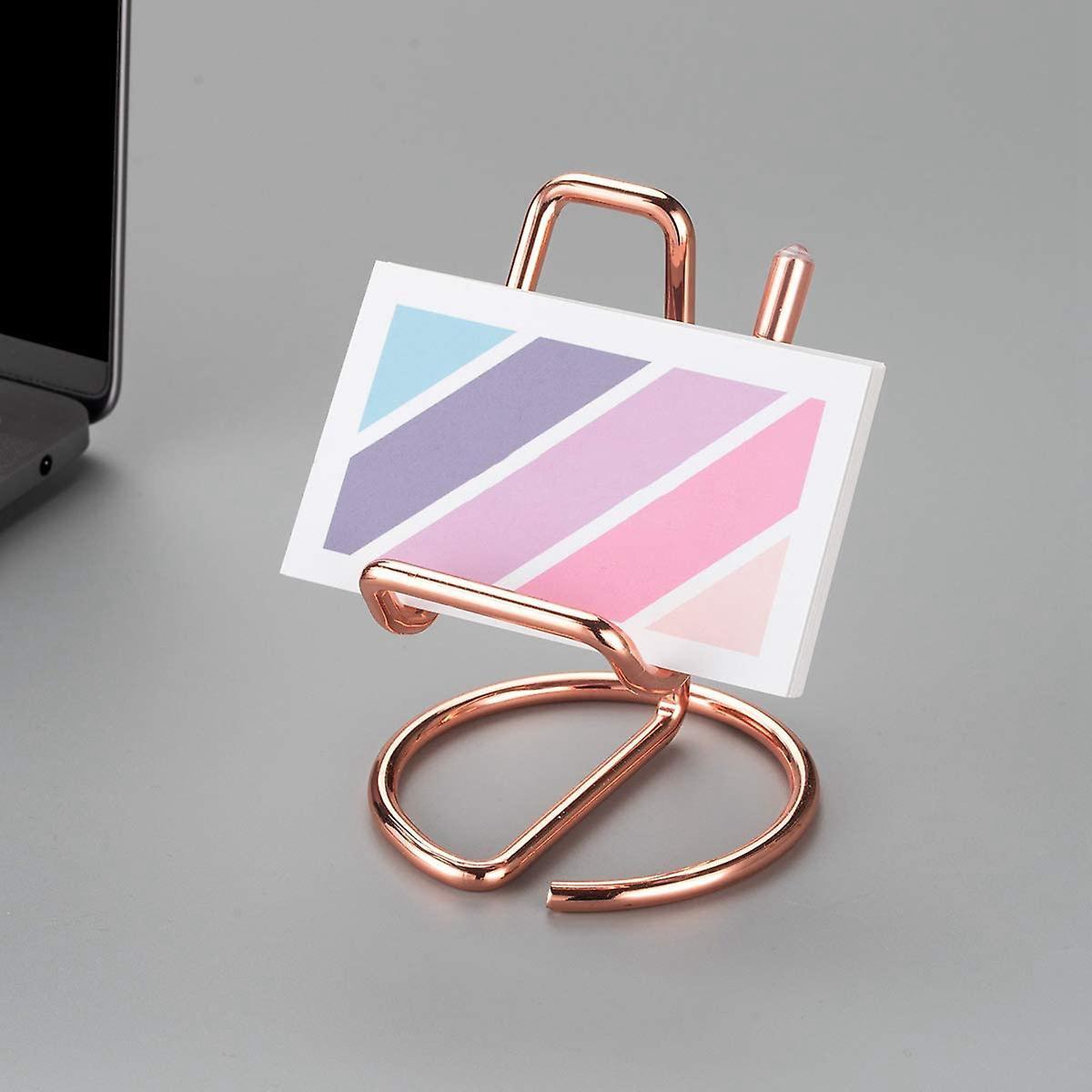 Business Card Holder for Desk, Metal Business Card Stand (rose Gold)