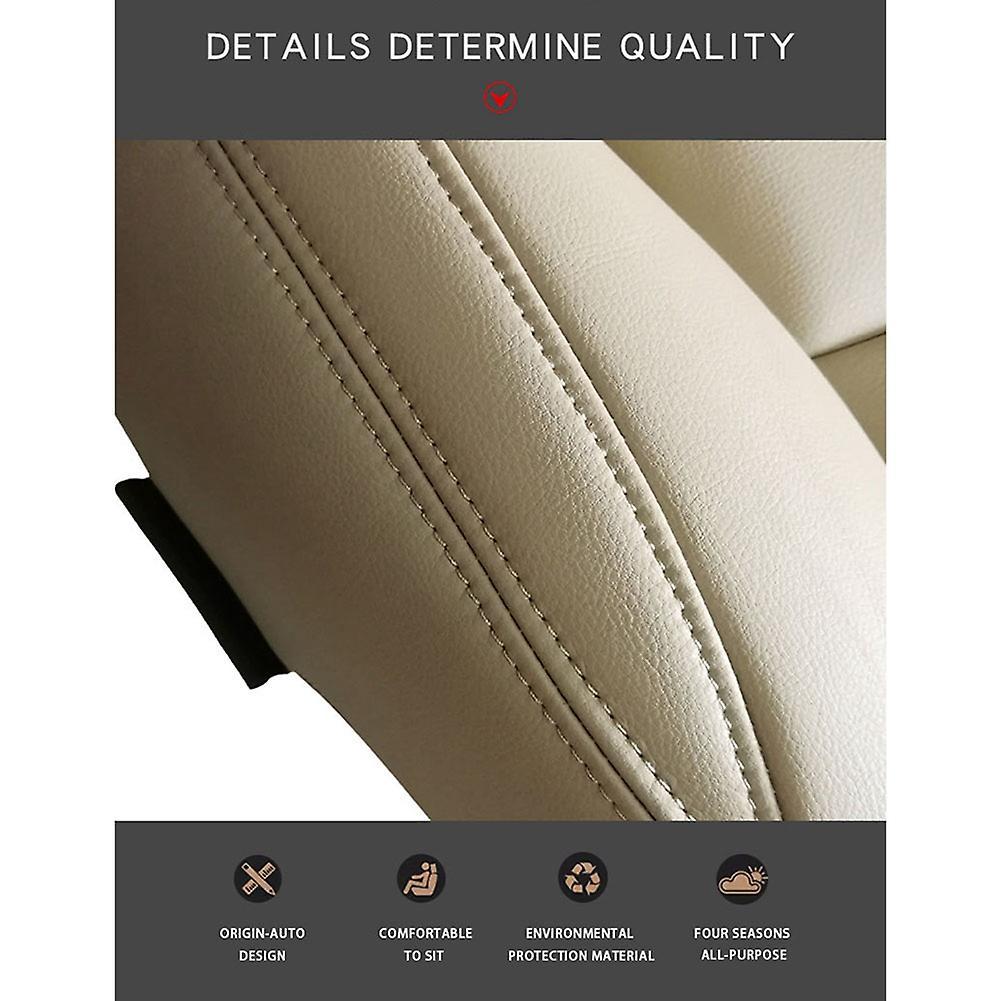 2x Driver Side Bottom Car Seats Cover Interior Seats Mat Beige