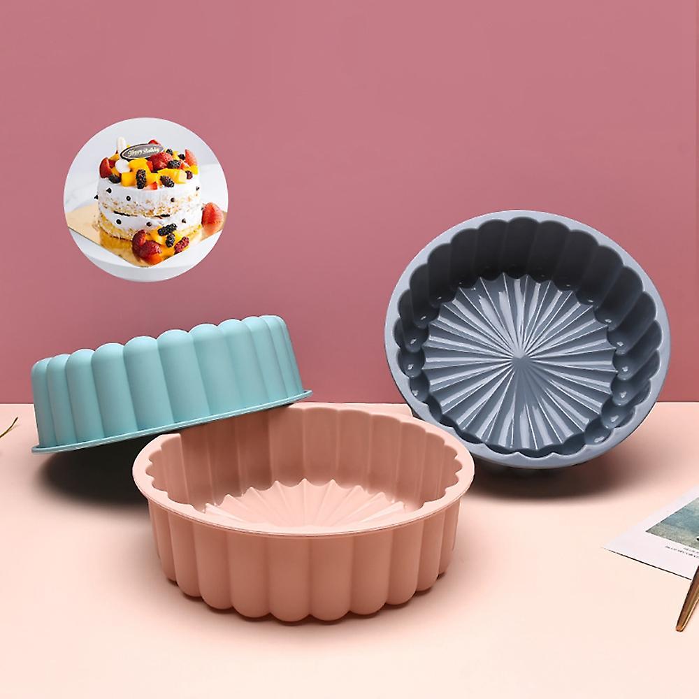 Round Silicone Cake Pan Strawberry Sponge Mold Diy Decorating Tools A