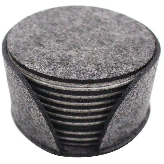 Glass Coaster, Round Coaster, with Beverage Box, Bar, Cup 10-pc Set
