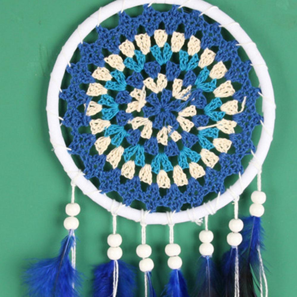 Blue Creative Hand Hook Disc Dream Catcher Pendant