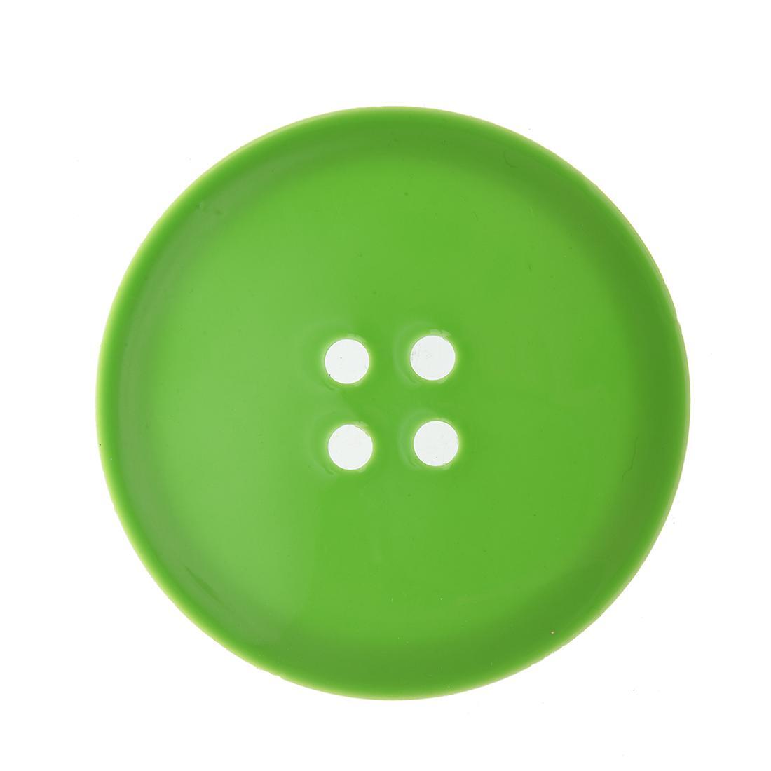 Big Button Silicone Coaster Fun Novelty Design Kitsch Retro Drinks Placemat - Green