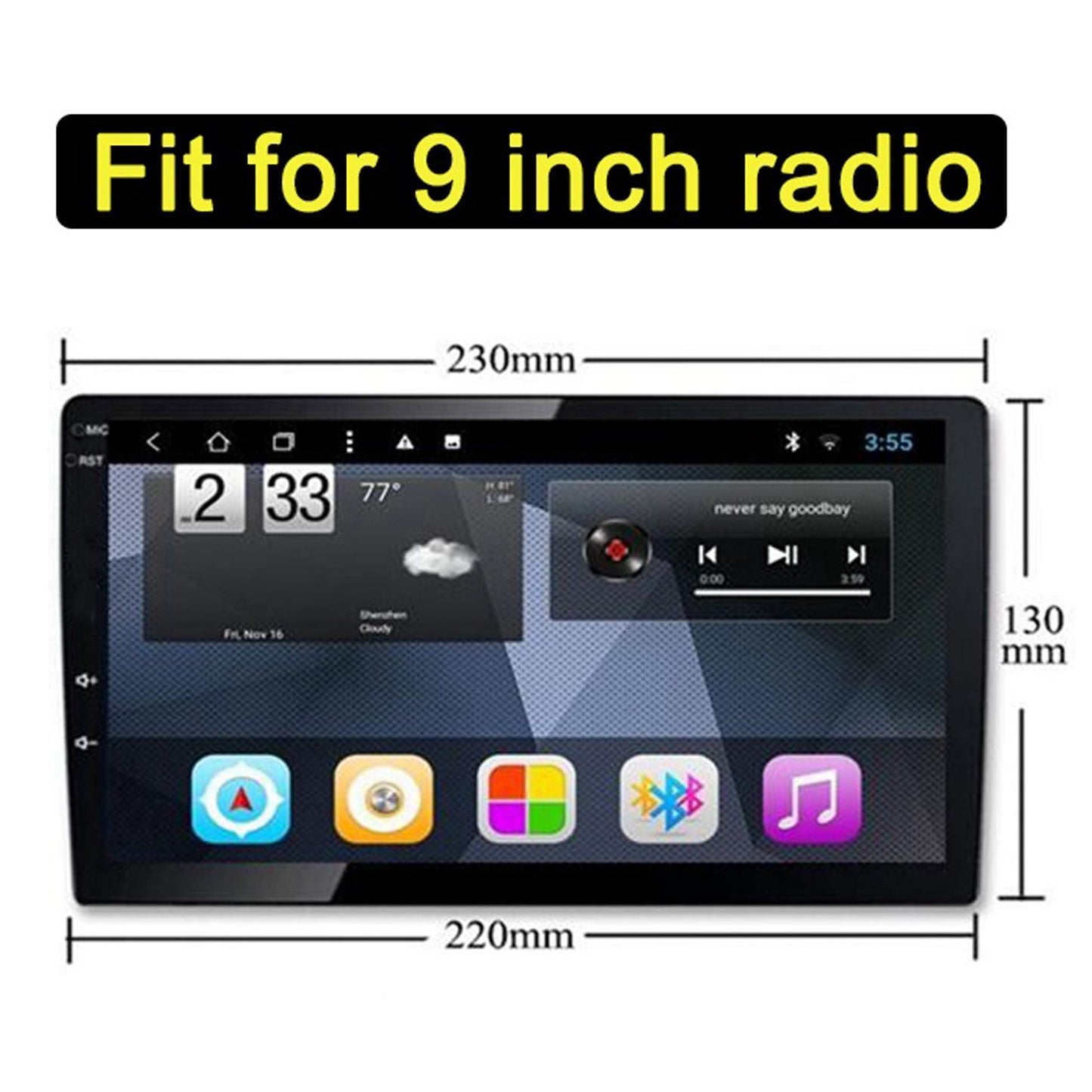 9inch Radio Fascias for Mazda 3 2010-2013 Din Dvd Stereo Panel Frame