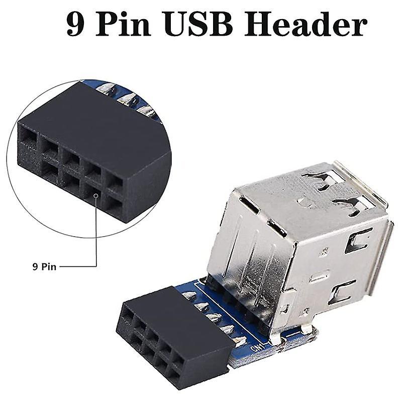 5pcs Desktop Board, 9pin/10pin Dual Usb2.0 A Port Front Panel Adapter