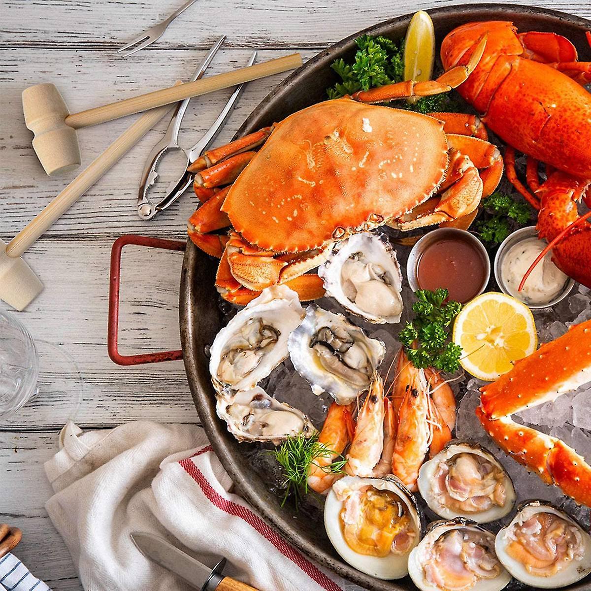 Wooden Crab Mallet Seafood Shellfish Wood Cracker Mini Wood Hammer