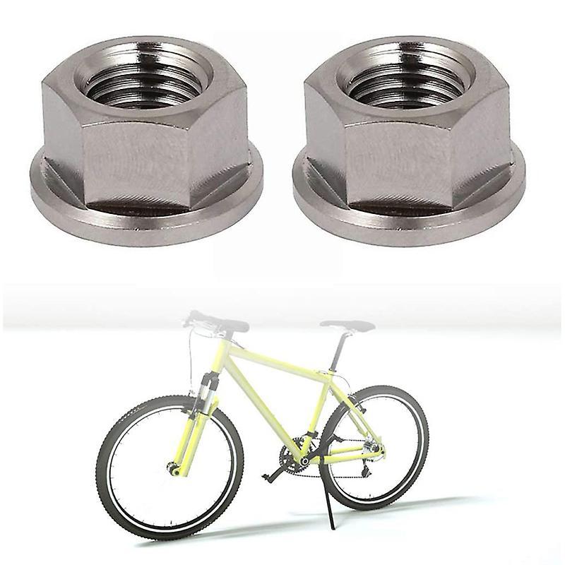 2pcs M10 X 1.25 Mm Tc4 Titanium Flanged Nut for Bicycle Motorcycle