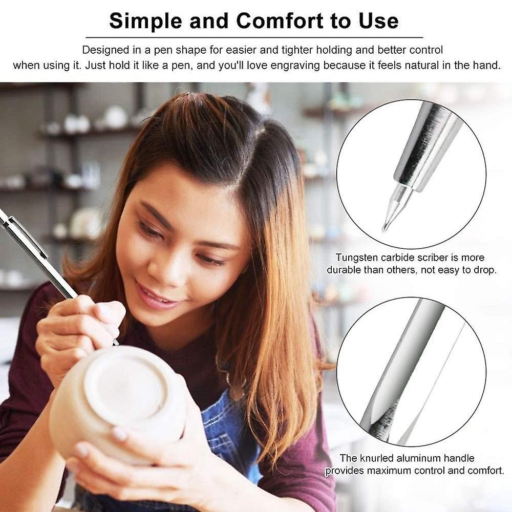 4pcs Tip Scriber Etching Engraving Pen Carve Engraver Scriber Tools