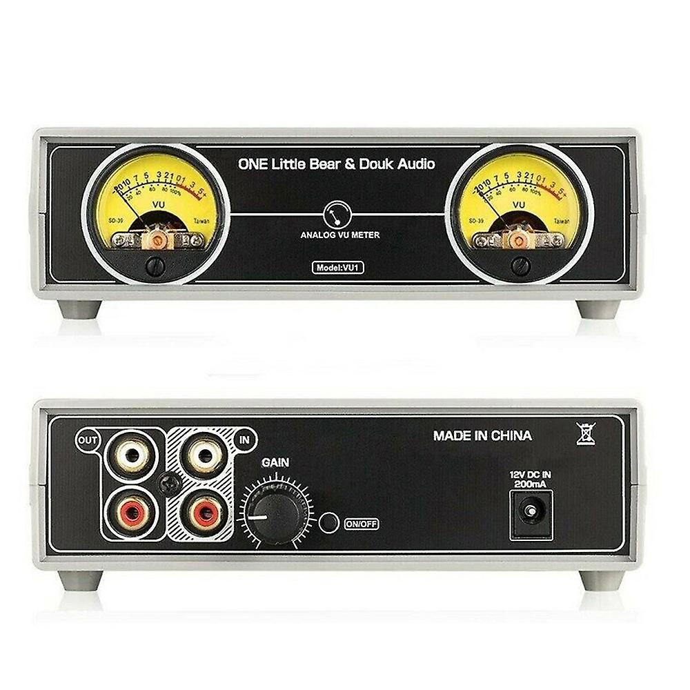 Mic+line Dual Analog Vu Meter Db Panel for Power Amplifier,us Plug