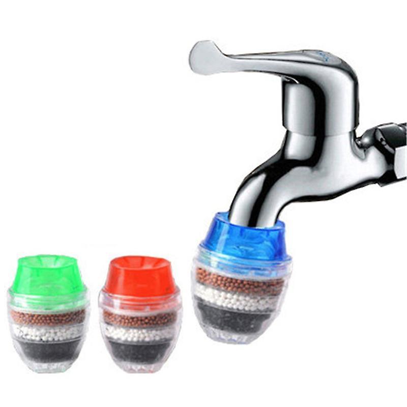 2pcs Home Carbon Faucet Mini Tap Water Clean Filter Purifier Blue