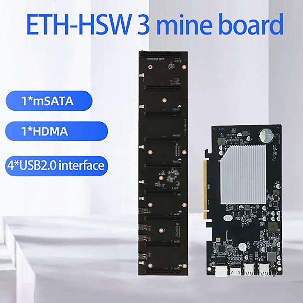 Eth-hsw Btc Mining Motherboard 8xpciex16 Graphic Slot 67mm Ddr3 Dimm