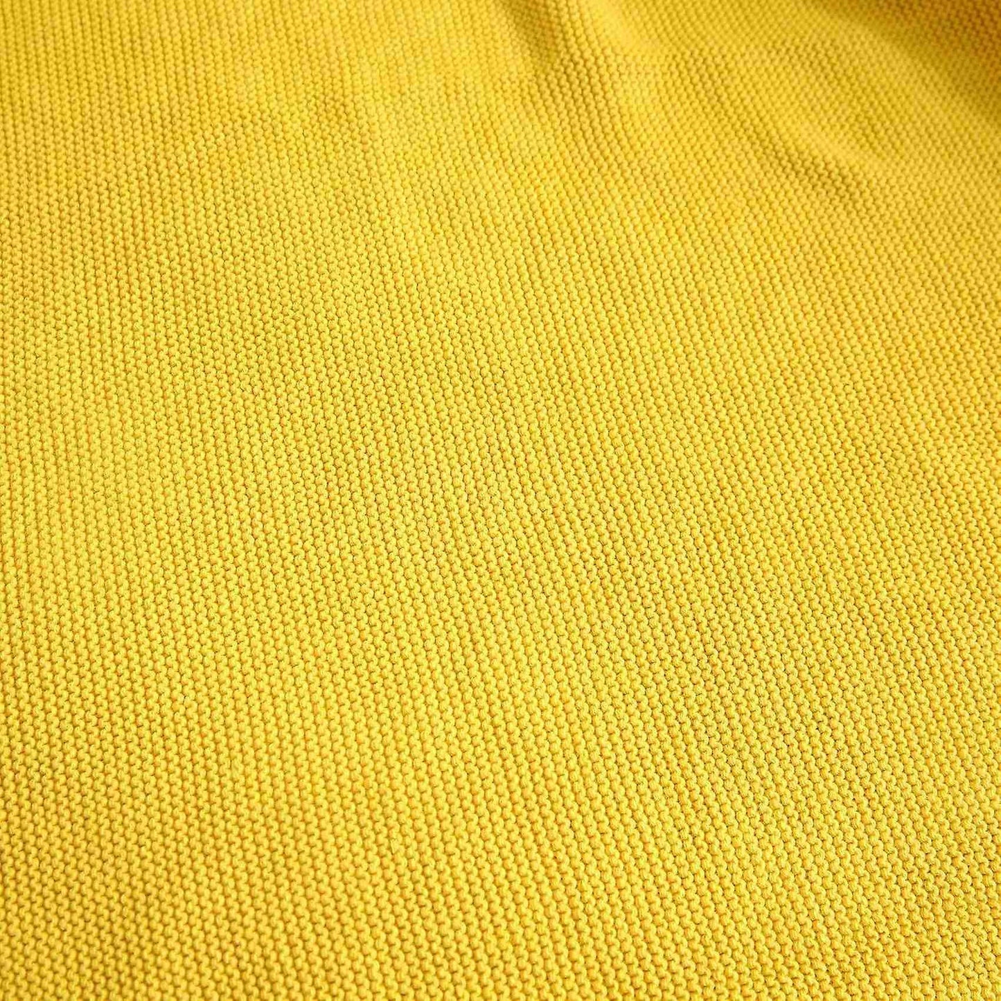 Ruffled Soft Woolen Blanket, Cotton Knitted Blanket, Sofa,(yellow)