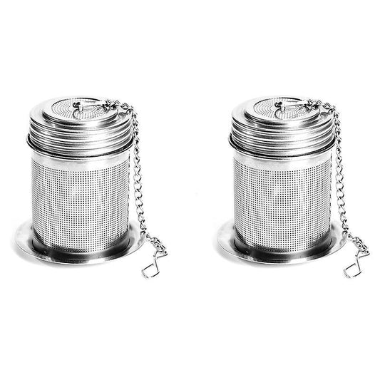 Stainless Steel Tea Infusers for Loose Tea with Chain Hook & Saucer