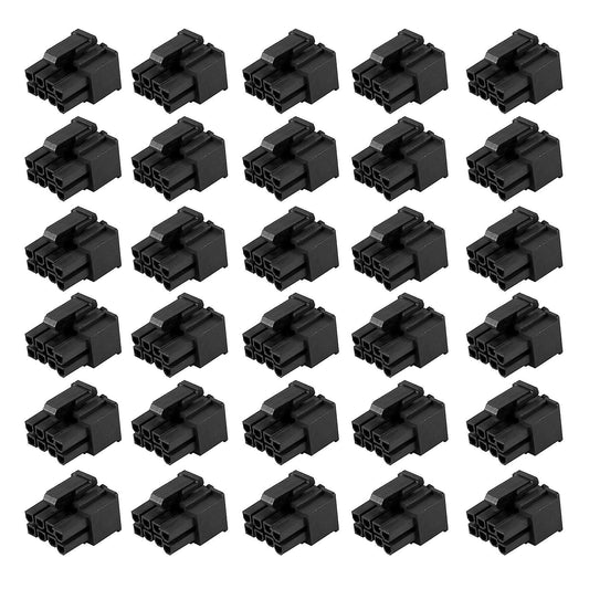 30pcs 4.2mm 6+2 Pin 8p for Pc Computer Atx Graphics Card Gpu,black