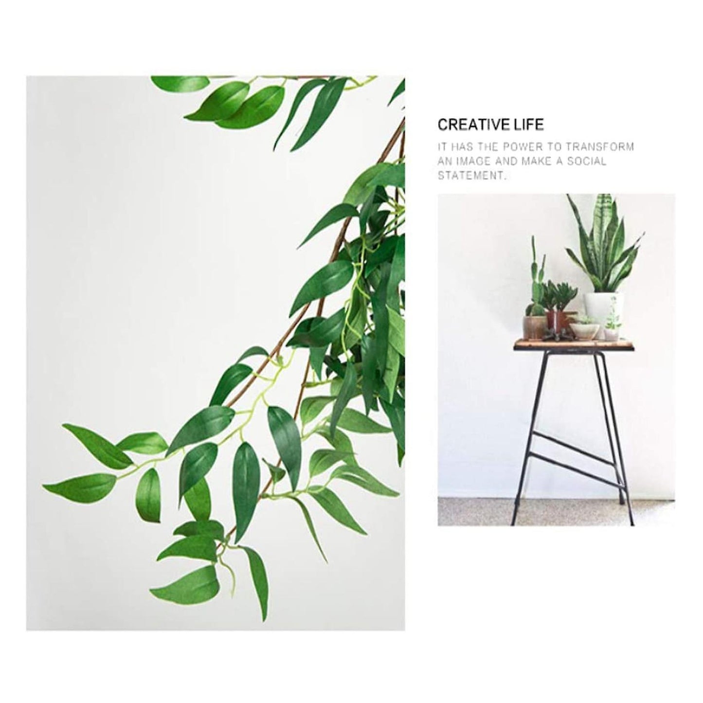 Wedding Willow Leaves for Home Decor Fake Plant Birthday Green