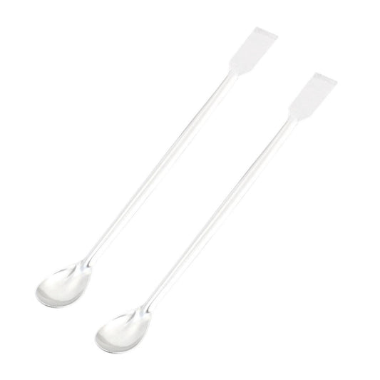 2x 22 Cm Spoon Shape Profile Strip Molded Item Decoration Silver