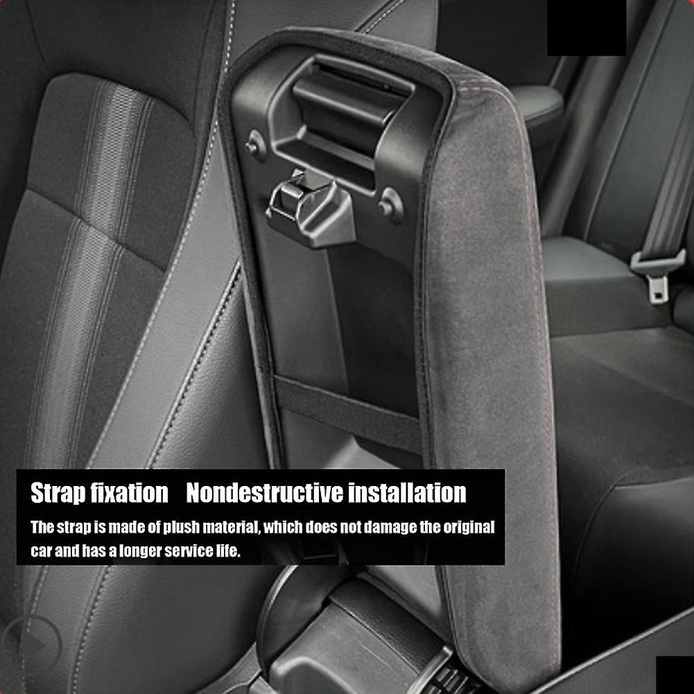 Suede Armrest Box Cover Pad Storage Organizer Accessories