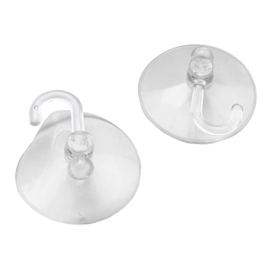 20 X Suction Cups Clear Plastic Cups with Metal Decoration Sucker