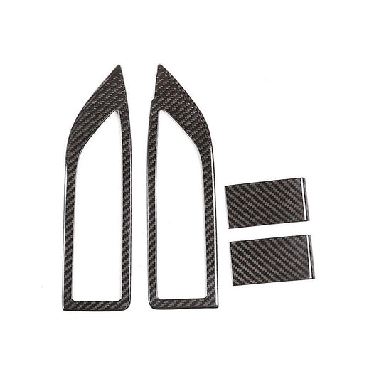 Real Carbon Fiber Door Window Lift Switch Button Cover Trim