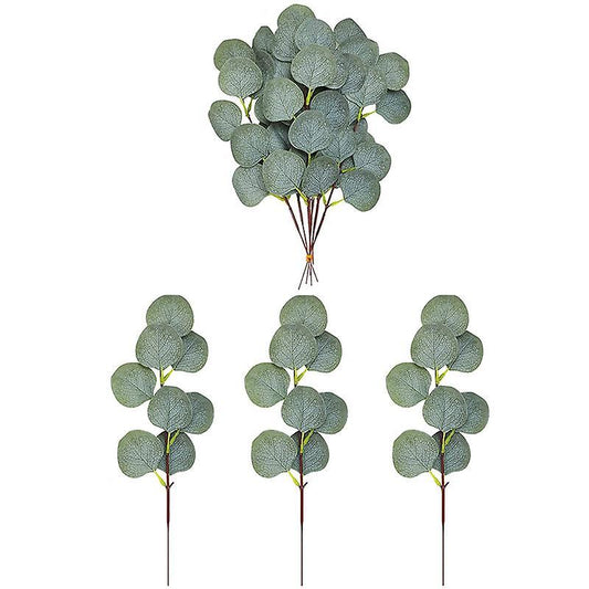 10pcs Artificial Eucalyptus Leaves Stems, for Farmhouse Party Decor