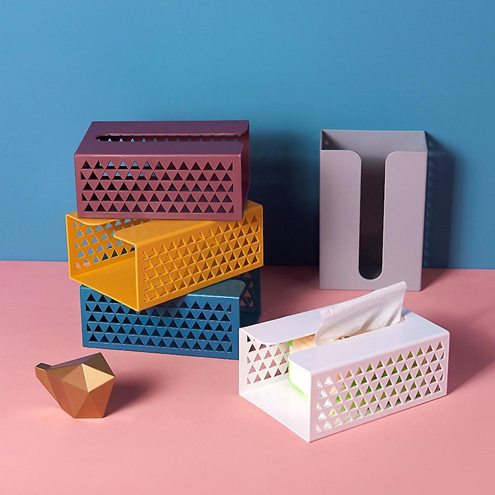 Hollow Home Simple Wall-mounted Tissue Box Kitchen Napkin Paper Box,b