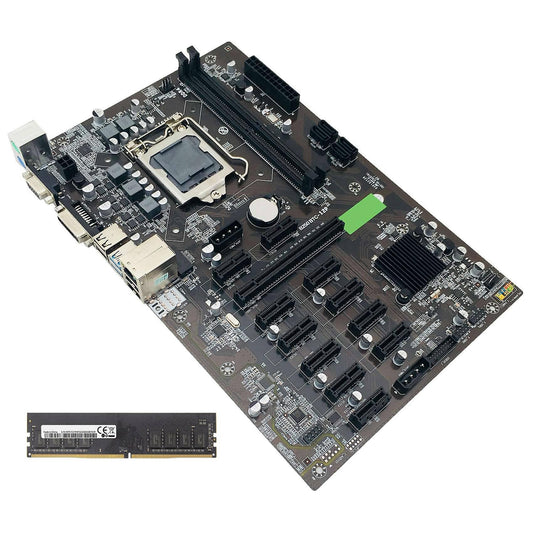 B250 Btc Mining Motherboard with Ddr4 8g 2133mhz Ram Lga 1151 Ddr4