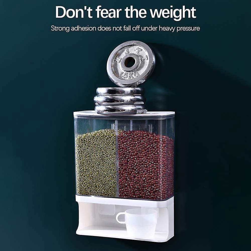 Wall-mounted Dry Food Dispenser, for Cereal,rice Storage Containers C