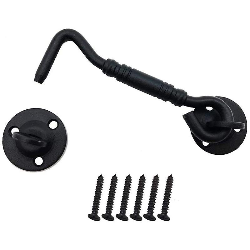 4 Inch Stainless Steel Door Hook & Eye Latch with Mounting Screws