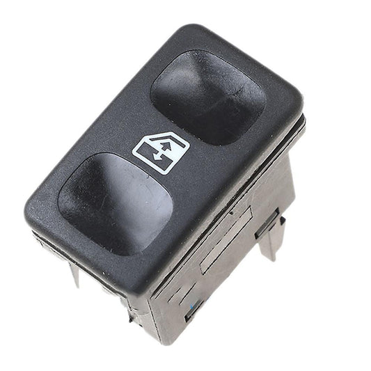 2pcs Car Black Plastic Metal Power Window Control Switch Button
