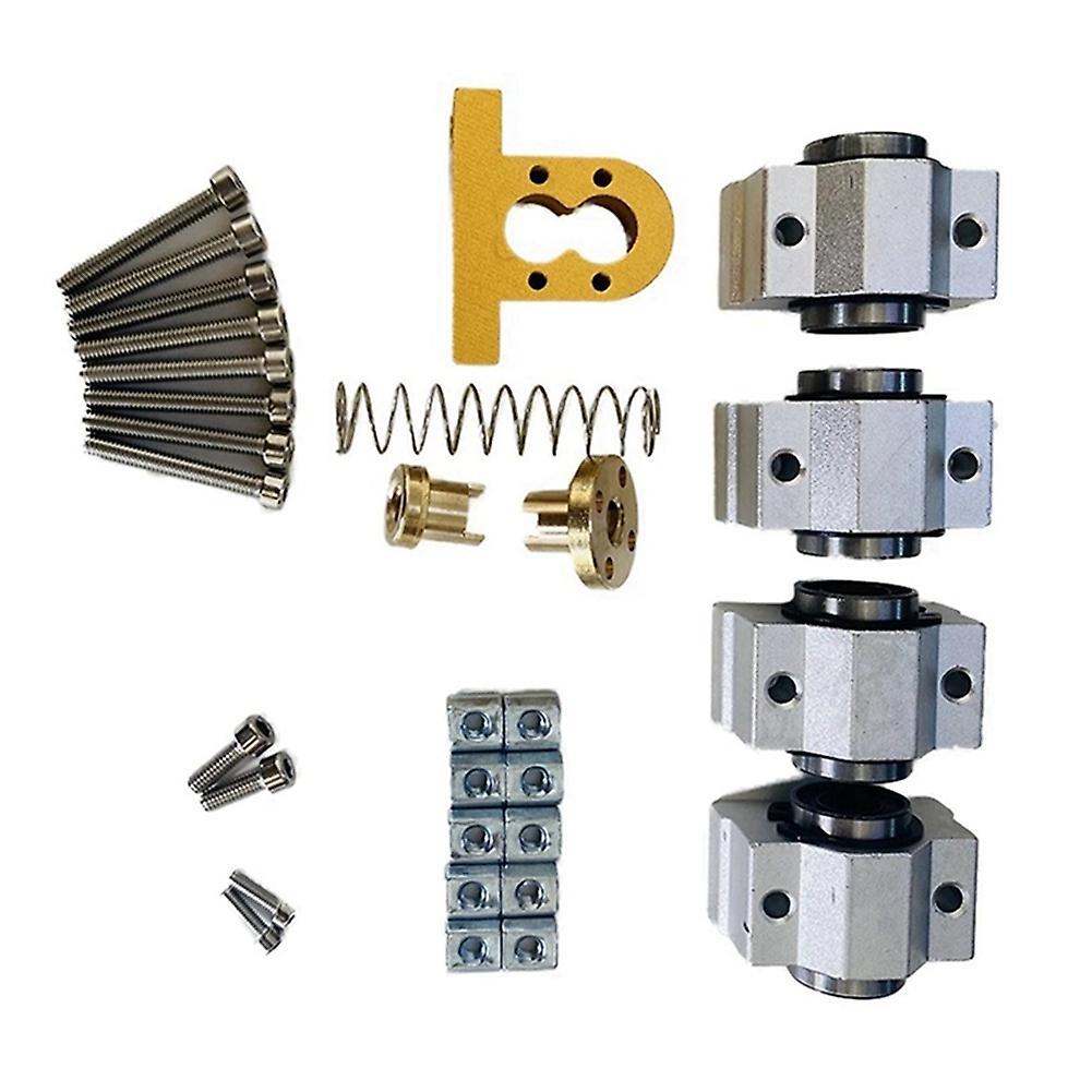 1 Set Cnc3018plus Scv12vuu Bearing 12mm, 10mm, 1 Set Aluminum Stepper