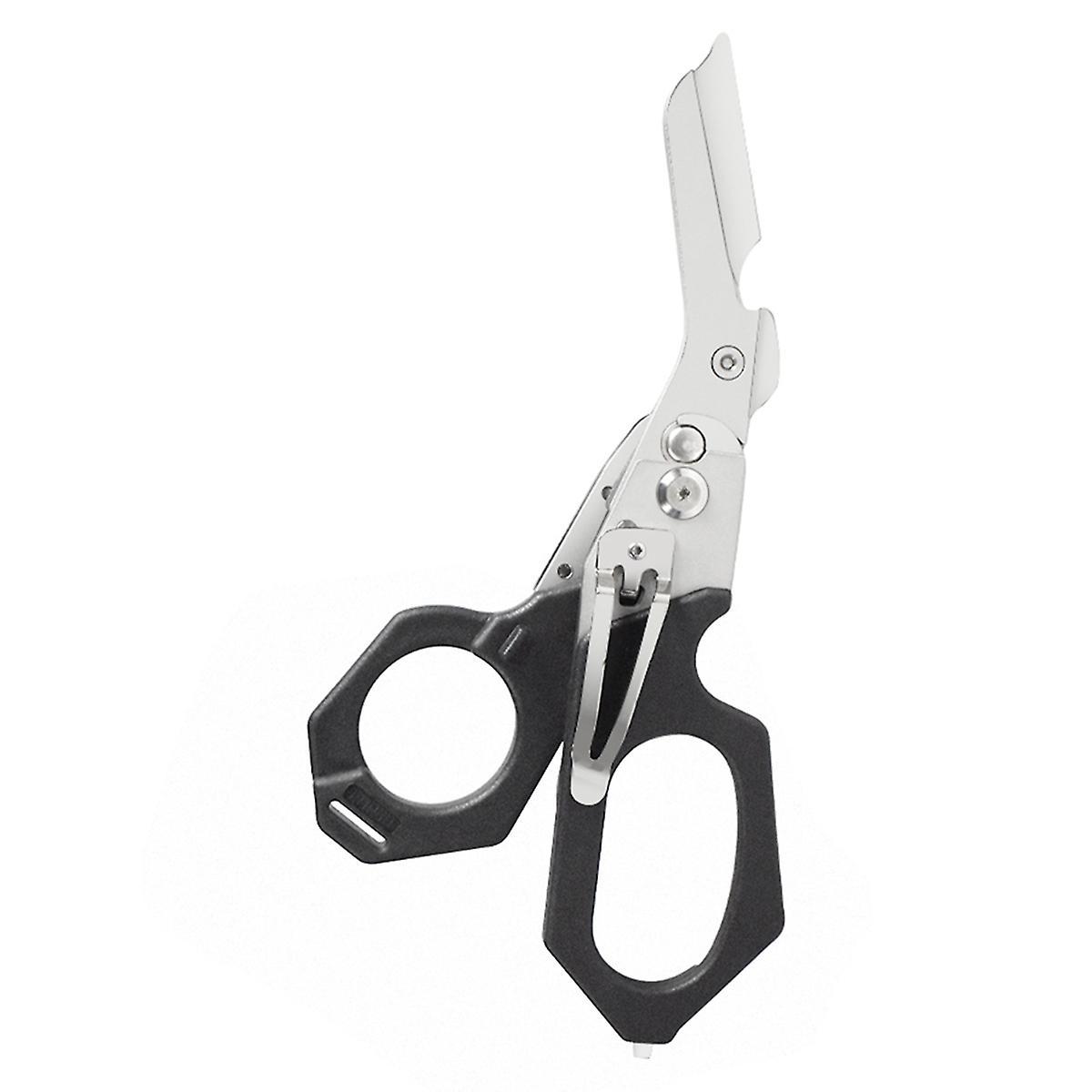 Shears, Stainless Steel Folding Sheers with Automatic Pop-up Slicer