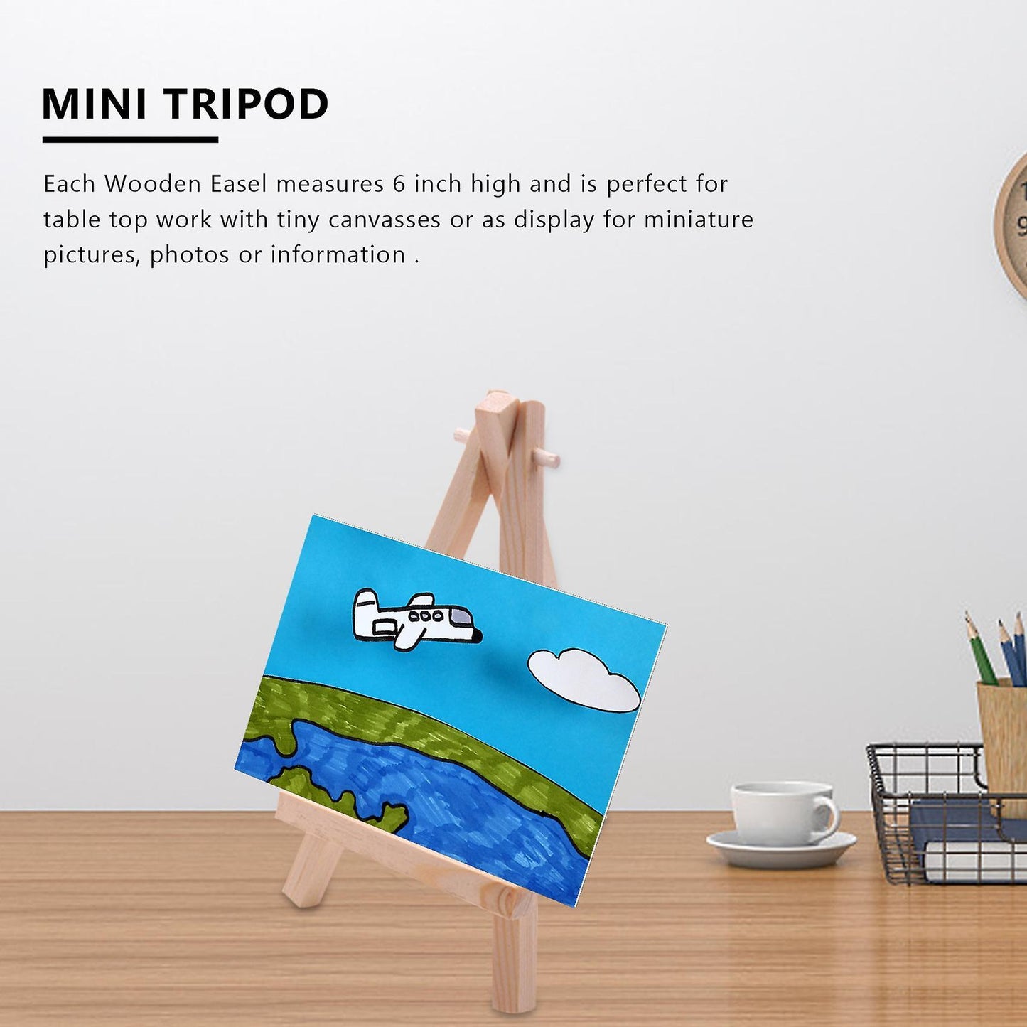 10pcs Mini Wooden Artist Easel-triangle Wedding Table Stand 15 X 8 Cm