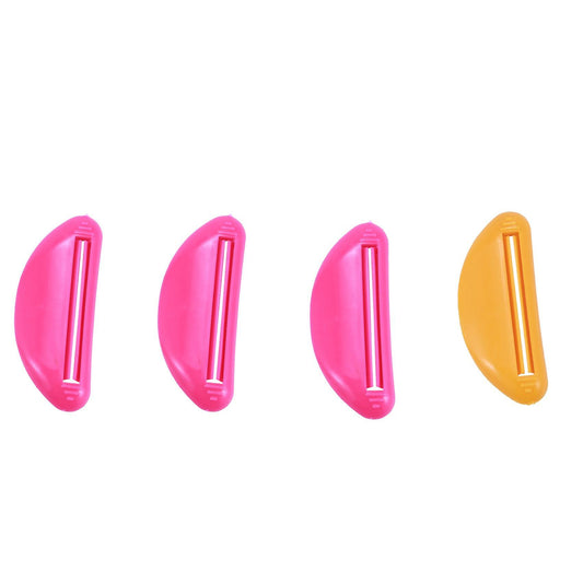 4 Pcs Plastic Tube Squeezer Toothpaste Dispenser Holder Rolling