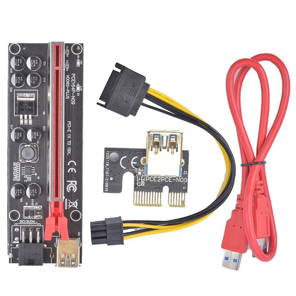 Ver009s-plus Pci-e 1x to 16x Riser Card, 8 Solid Capacitors