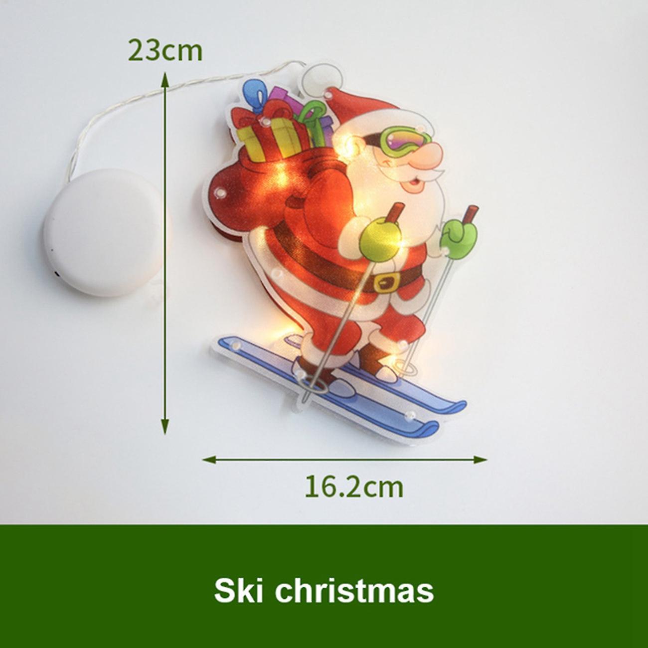 Santa Claus Led Suction Cup Window Hanging Lights Decoration Light D