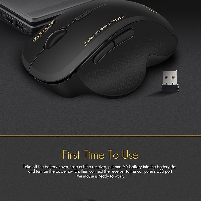 Imice Wireless Mouse 6 Keys Led 1600 Dpi Computer Charge Mouse