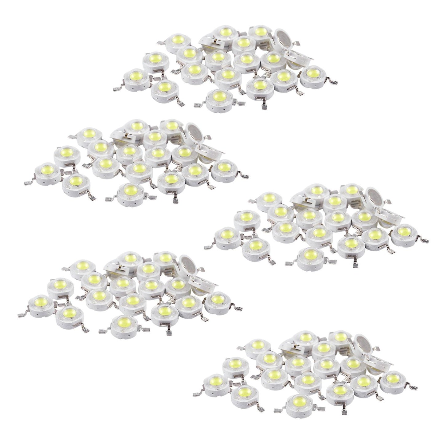 20 Pcs High Power 2 Pin 3w White Led Bead Emitters 170-190lm 6000k