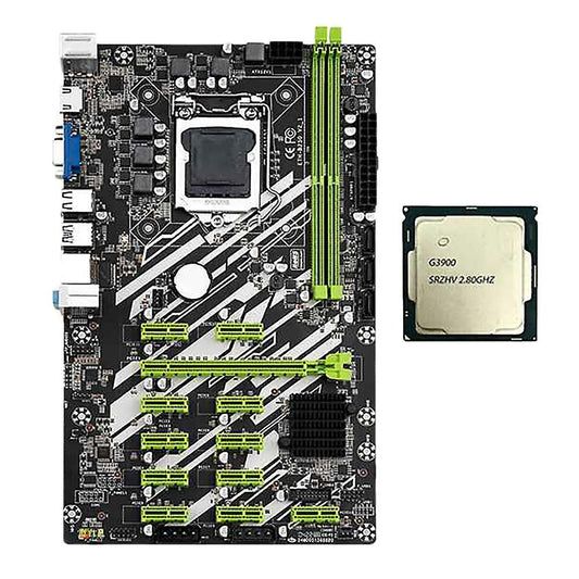 B250 Btc Mining Motherboard with G3900 Cpu+sata Cable