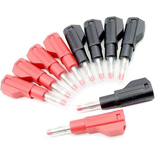 10 Sets Retractable Sheath 4mm Banana Plug Connectors Plugs Adapter