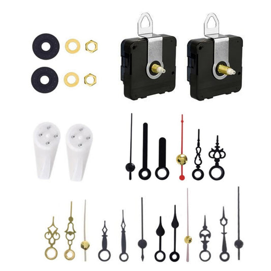 1 Set Silent Quartz Diy Clock Motor Kit with 6 Different Hands Tool A