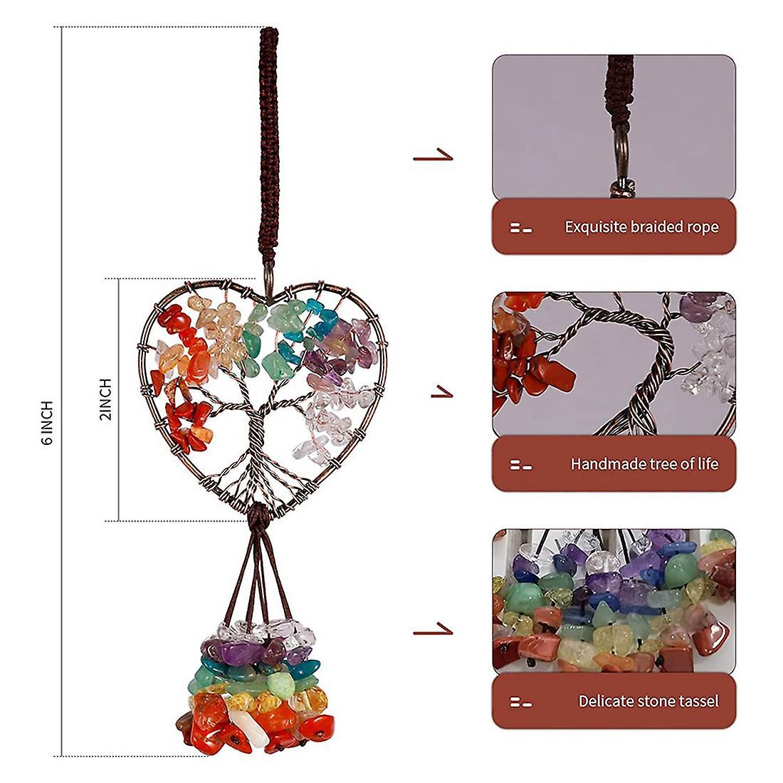 7 Chakra Stones Healing Crystal Hanging Jewelry Suitable for Car B