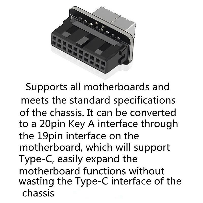 Motherboard Usb3.019p/20p to Type-e90 Degree Adapter