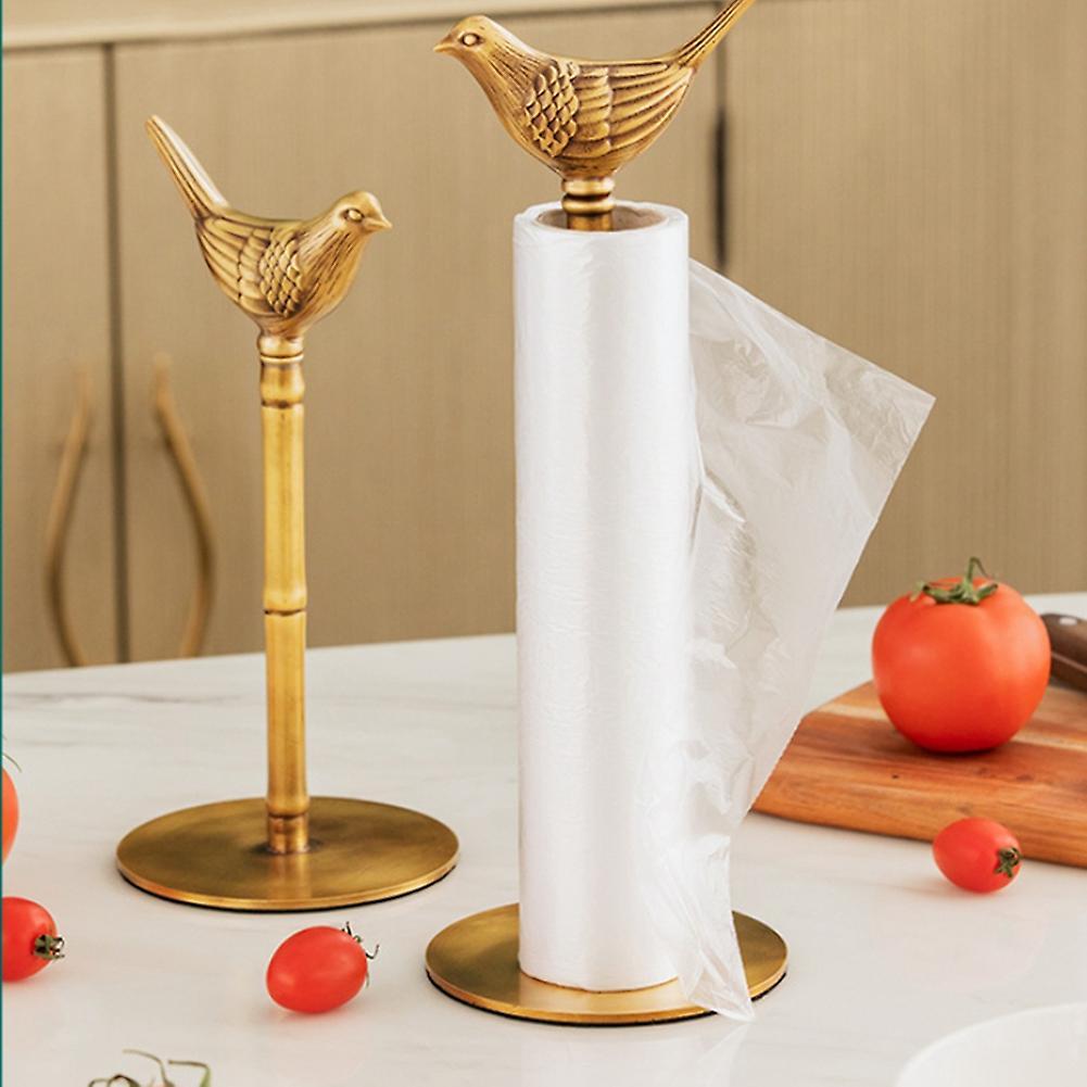 Vintage Brass Bird Tissue Holder Kitchen Roll Paper Storage C