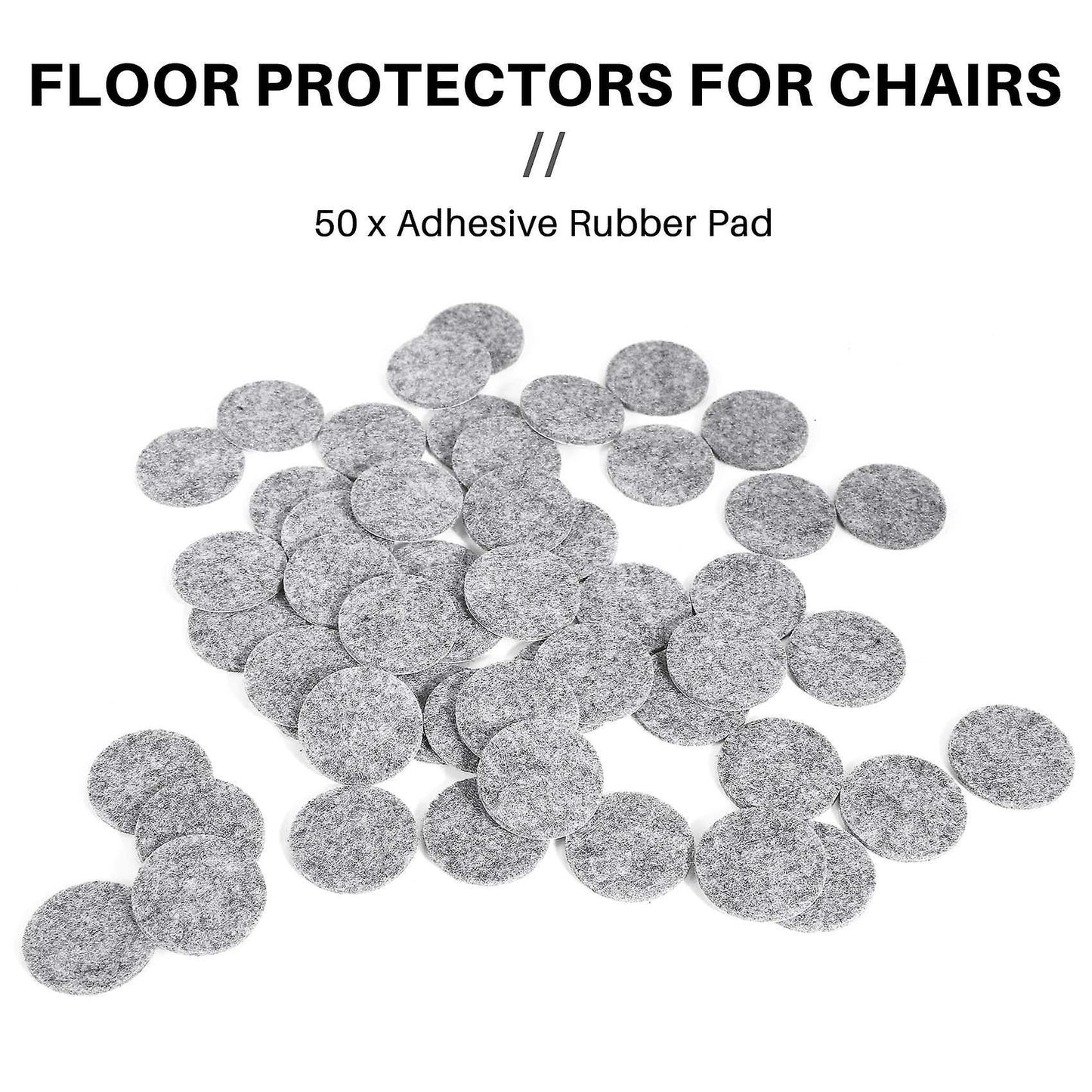 50pcs Round Shaped Table Chair Furniture Leg Felt Mat Pad Gray