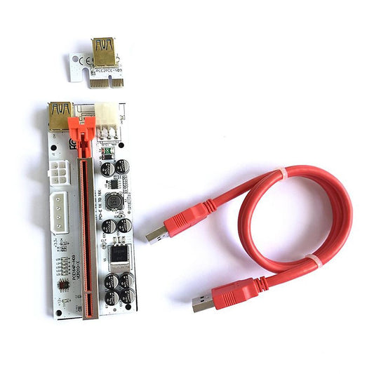 1 Set Usb 3.0 Pci-e Riser Card Ver010-x for Video Card X16 Mining, A