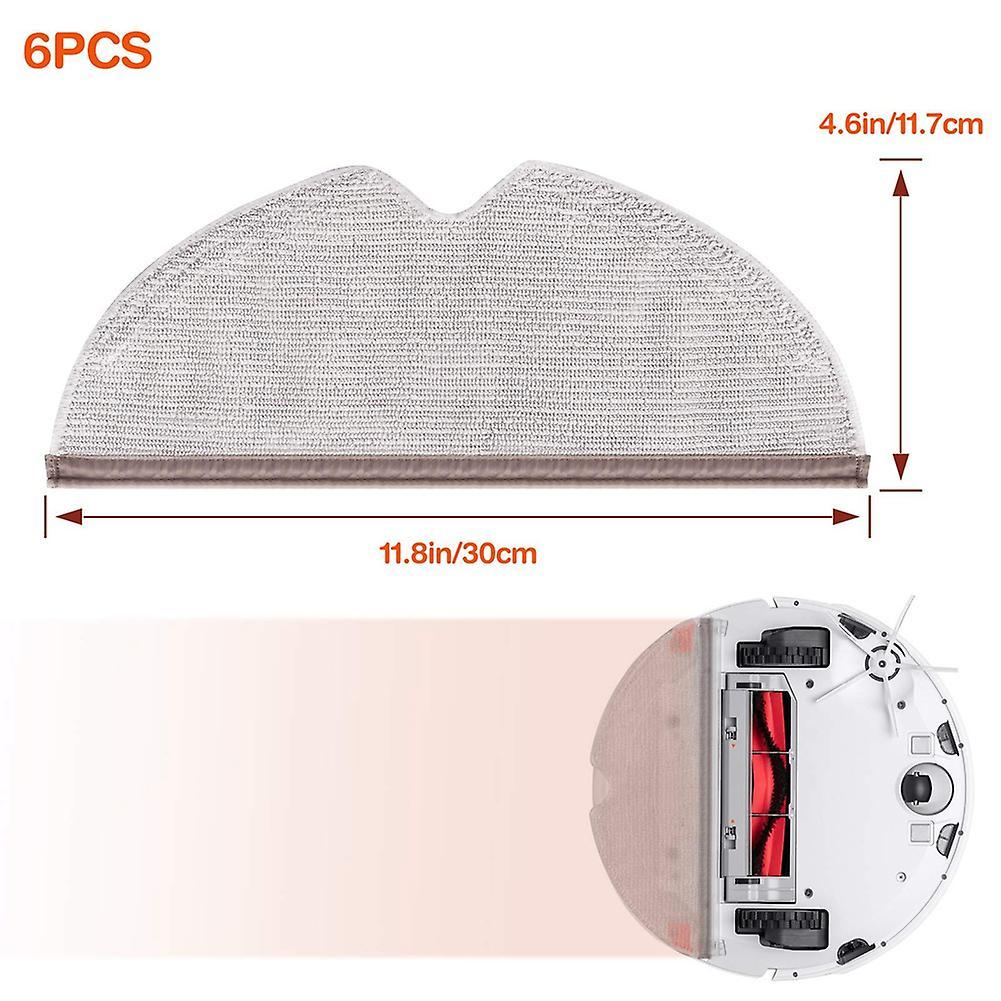 6pcs Full Coverage Mopping Cloths for Xiaomi Roborock S5 S50 S51 S55