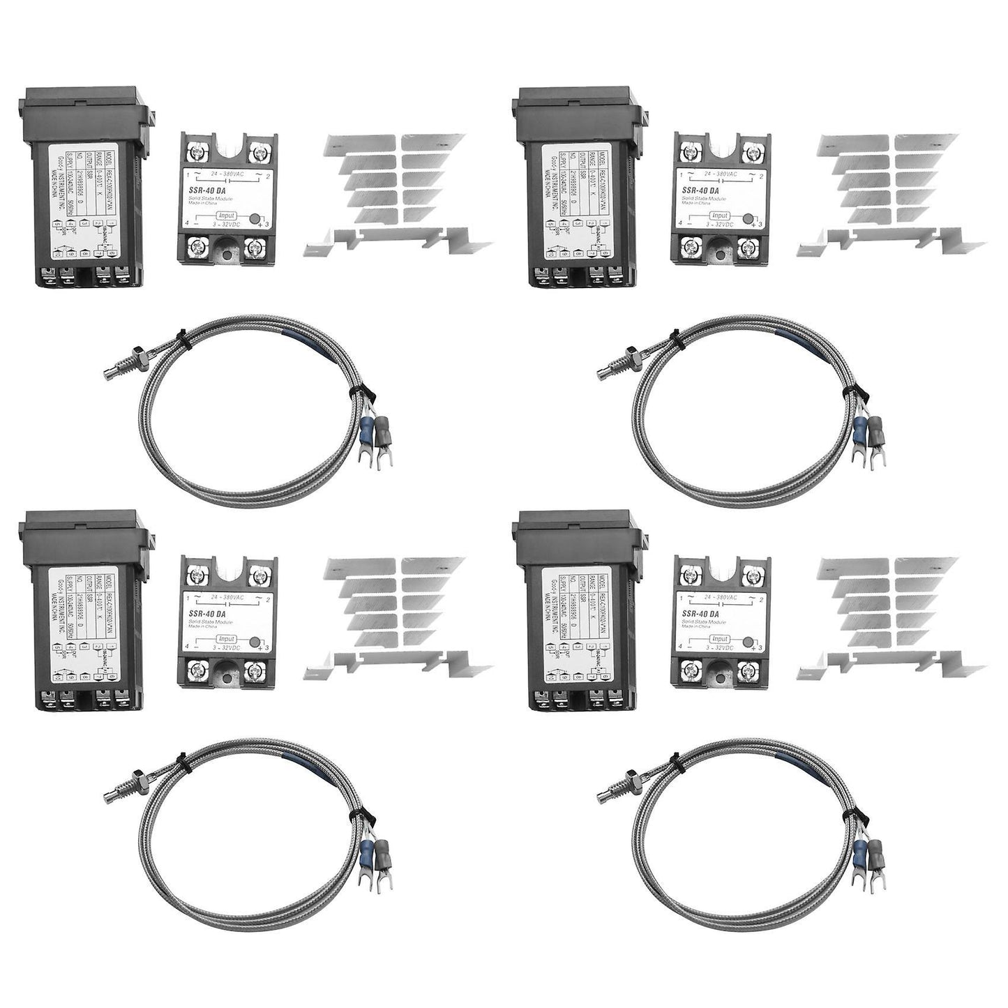 Temperature Controller + Max.40a Ssr + K Thermocouple + Heat Sink