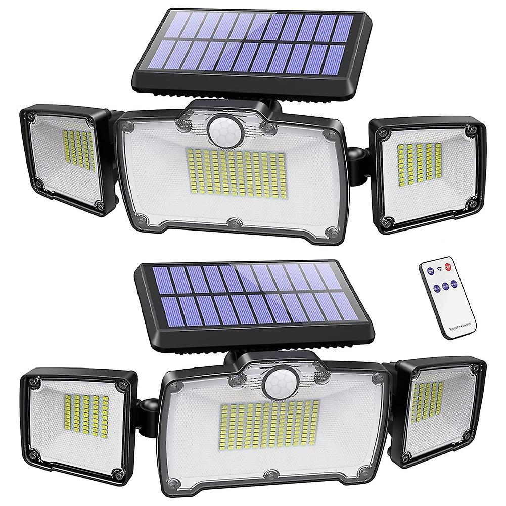 Solar Outdoor Lights, 218 Led 2800lm Flood Lights
